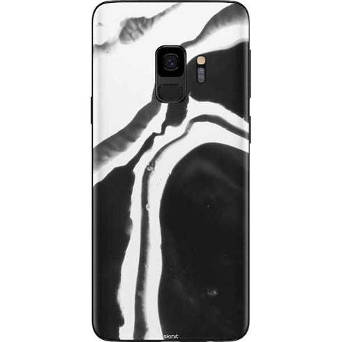Black Marble Ink Galaxy S9 Skin
